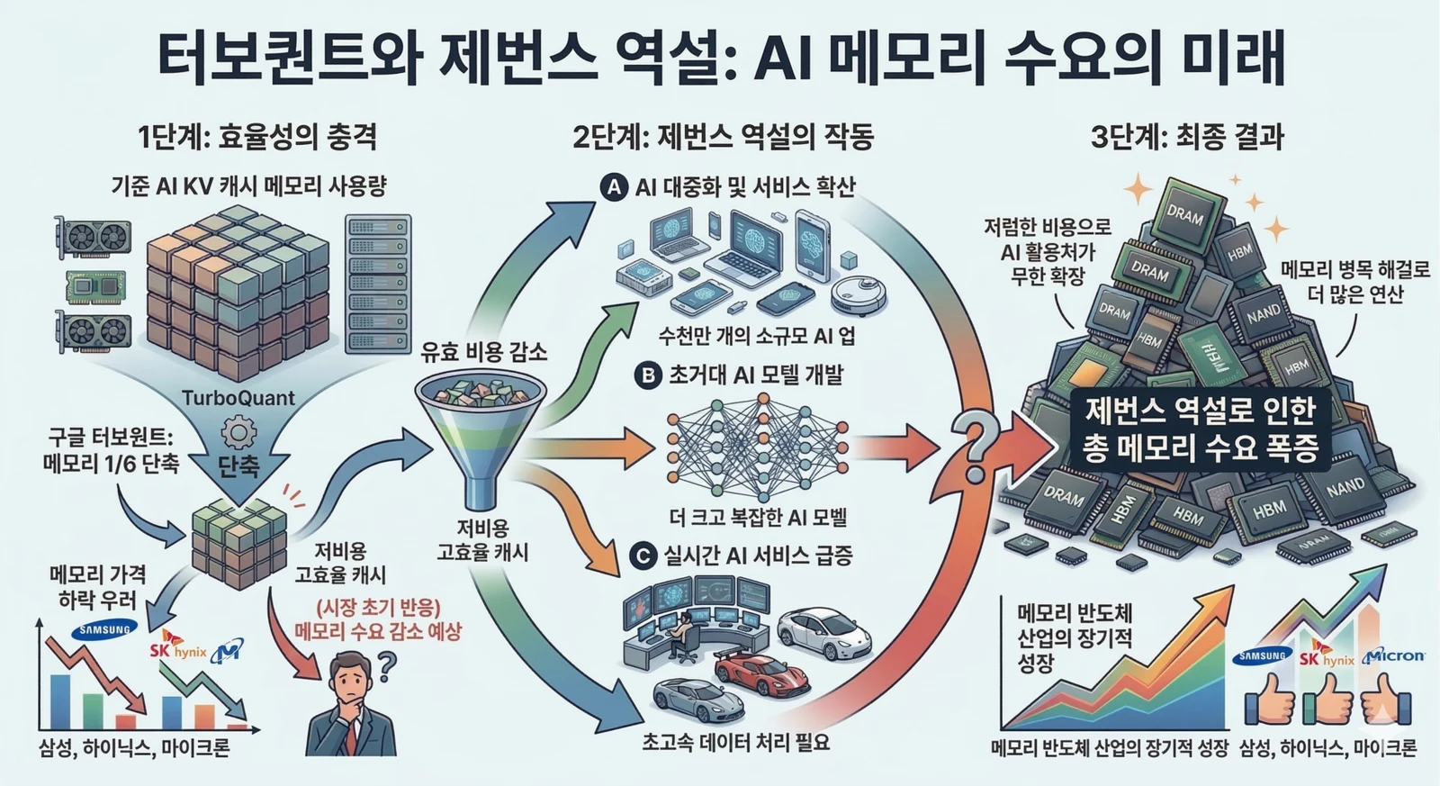 TurboQuant는 AI 메모리 수요를 줄일까: 제번스 역설로 보는 HBM 논쟁